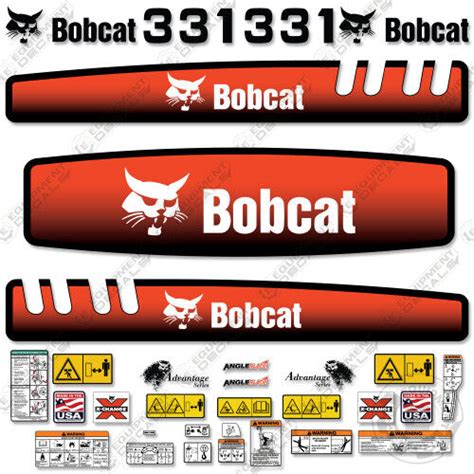 2000 bobcats 331 mini excavator decals|bobcat skid steer decals.